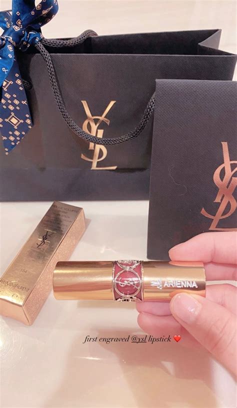 engraved ysl lipstick|lipstick with name engraved.